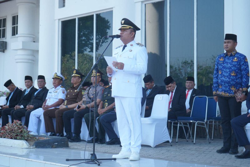 Pimpin Upacara Hari Otda ke-30, Ini Pesan Wabub Asahan