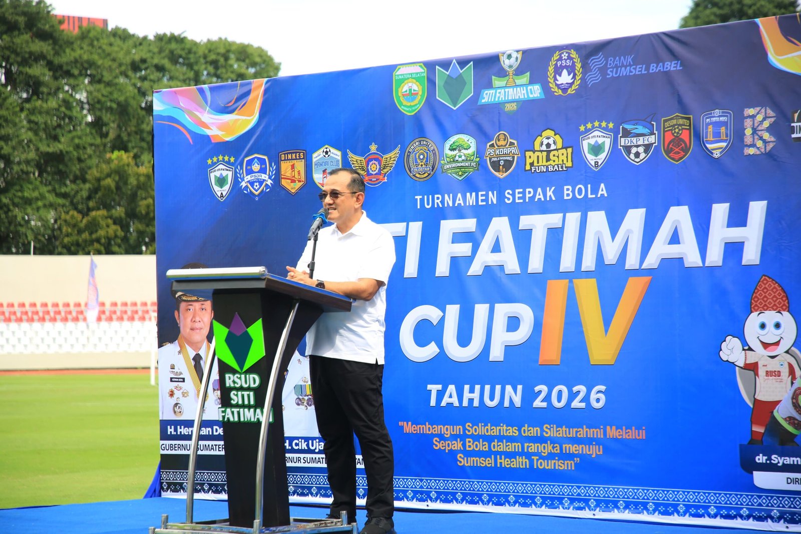 Sekda Sumsel Resmi Buka Turnamen Sepak Bola RS Siti Fatimah Cup IV 2026