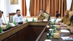 Manager PT PLN (Persero) UP3 Palembang, Arif Azanny kepada Wali Kota Palembang, Ratu Dewadi Rumah Dinas Wali Kota Palembang, Senin (25/5) pagi.