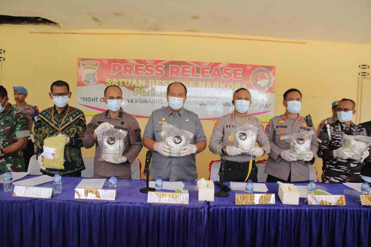 Ungkap Penyelundupan Sabu Seberat 5 Kg, Bupati Apresiasi Kinerja Polres Asahan