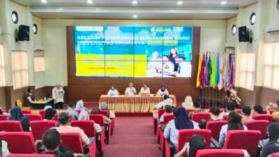 konferensi pers hasil SNBT 2026 di Ruang Prof. Djuaini Moekti, Kampus Unsri Palembang, Senin, (25/5/2026).