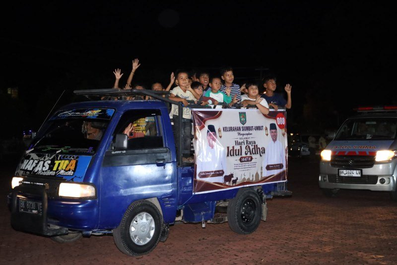 Pawai Takbiran Meriahkan Malam Jelang Idul Adha 1447 H di Asahan, Bupati Lepas 100 Unit Peserta