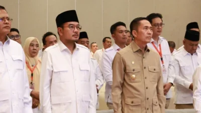 Wakil Wali Kota Palembang, Prima Salam hadir dalam acara Gerindra Sumatera Selatan.