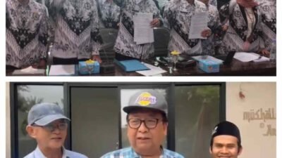 Kepengurusan PGRI Sumsel pimpinan  Prof. Dr. Bukman Lian dan Kepengurusan PGRI Sumsel pimpinan Drs H. Riza Pahlevi, M.M