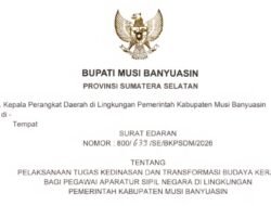 Pemkab Muba Resmi Terapkan WFH Setiap Jumat untuk ASN, Pelayanan Publik Tetap Jadi Prioritas Utama