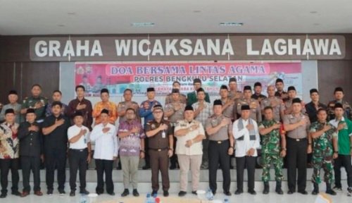Bupati Rifai Tajudin Menghadiri Doa Lintas Agama di Polres Bengkulu Selatan