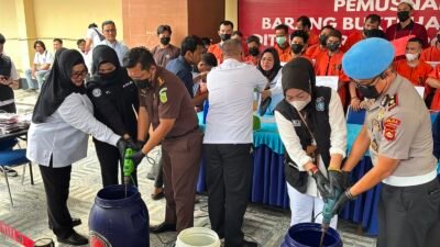 Polda Sumsel Musnahkan Barang Bukti Narkotika Senilai Rp7,9 Miliar, Selamatkan 83 Ribu Jiwa
