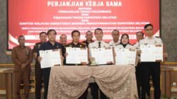 Karutan Palembang Ikuti Penandatanganan PKS Persidangan Elektronik Ditjenpas 