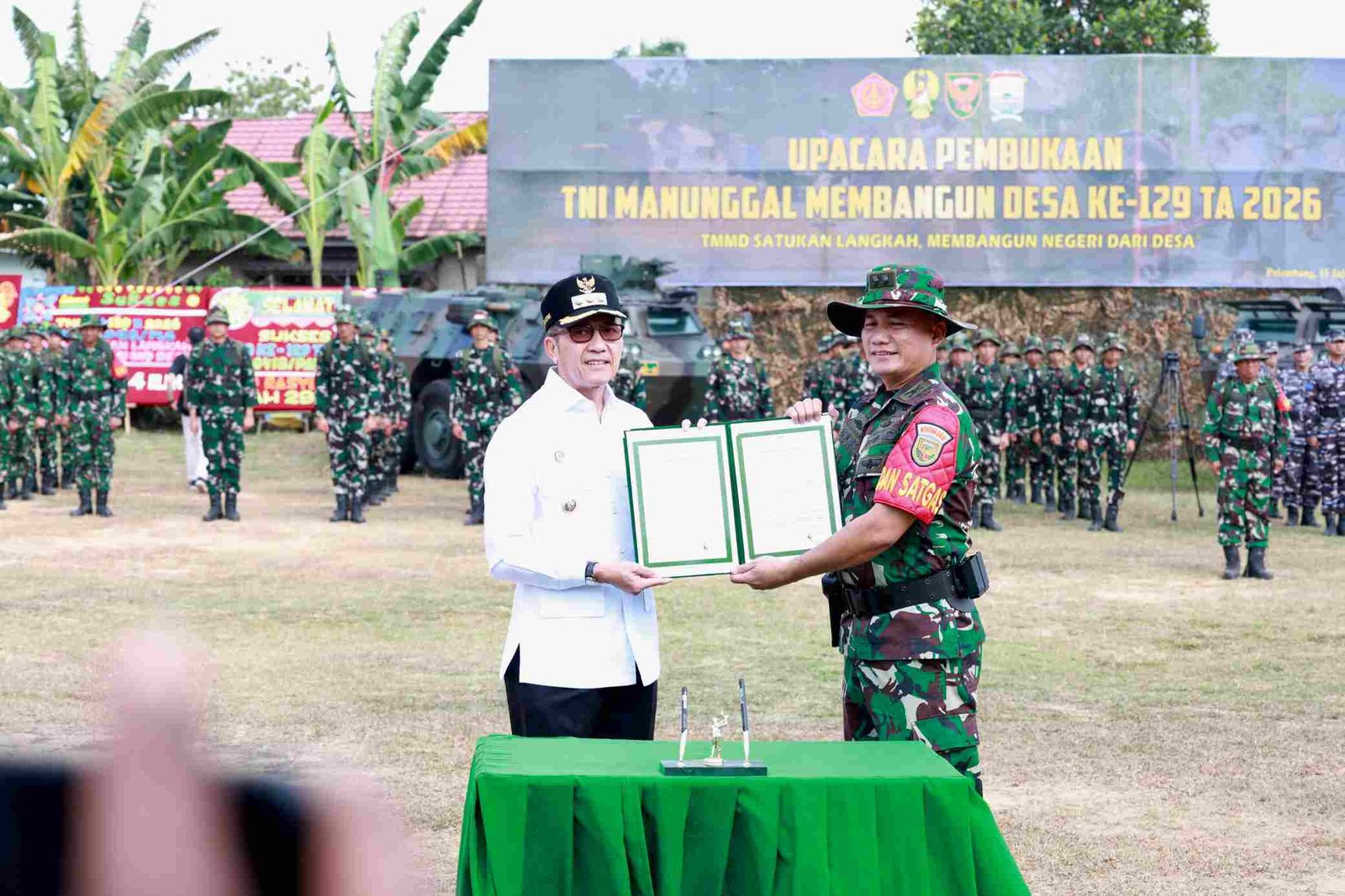 Kegiatan TNI Manunggal Membangun Desa (TMMD) ke-129 Tahun Anggaran 2026, Rabu (15/7/2026) resmi dibuka