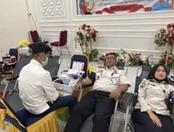 Semarak HUT Ke-81 RI, Pegawai Rutan Palembang Ikuti Donor Darah dan Pemeriksaan Kesehatan