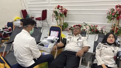 Semarak HUT Ke-81 RI, Pegawai Rutan Palembang Ikuti Donor Darah dan Pemeriksaan Kesehatan