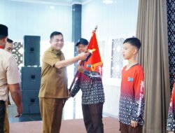 Lepas 74 Pramuka Muba ke Jamnas XII, Bupati Toha: Jaga Nama Baik Daerah