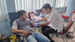 Penuhi Stok Darah di Palembang, DWP dan PMI Gelar Donor Darah