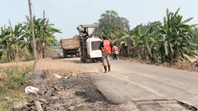 Perbaikan Jalan Provinsi Sepanjang 2,5 Kilometer di Pemulutan Mulai Dikerjakan