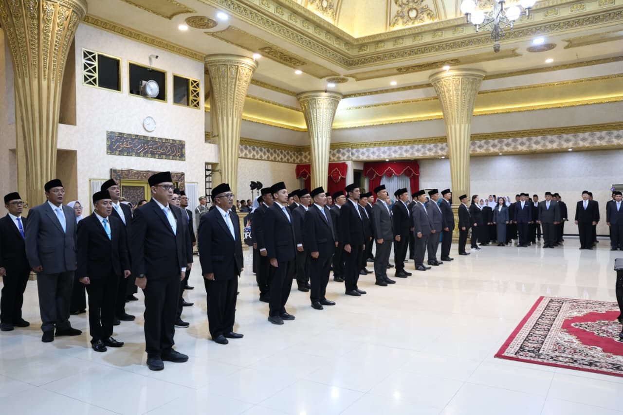 Gus Fawait saat menghadiri Pelantikan dan Pengambilan Sumpah Jabatan Pimpinan Tinggi Pratama dan Administrator di Pendopo Wahyawibawagraha, Jumat (28/8/2026) malam.