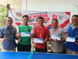 Gaple dan Tenis Meja Meriahkan HUT RI di PWI Muara Enim