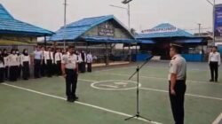Aris Supriyadi Pimpin Apel Perdana di Rutan Kelas I Palembang