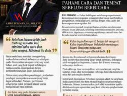 Bicara Ilmu Harus Disertai Adab, Pahami Cara dan Tempat Sebelum Berbicara