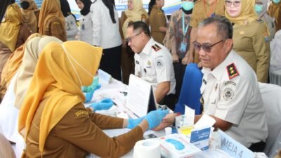 Komitmen Pelayanan Humanis, Rutan Palembang Beri Layanan CKG untuk Warga Binaan