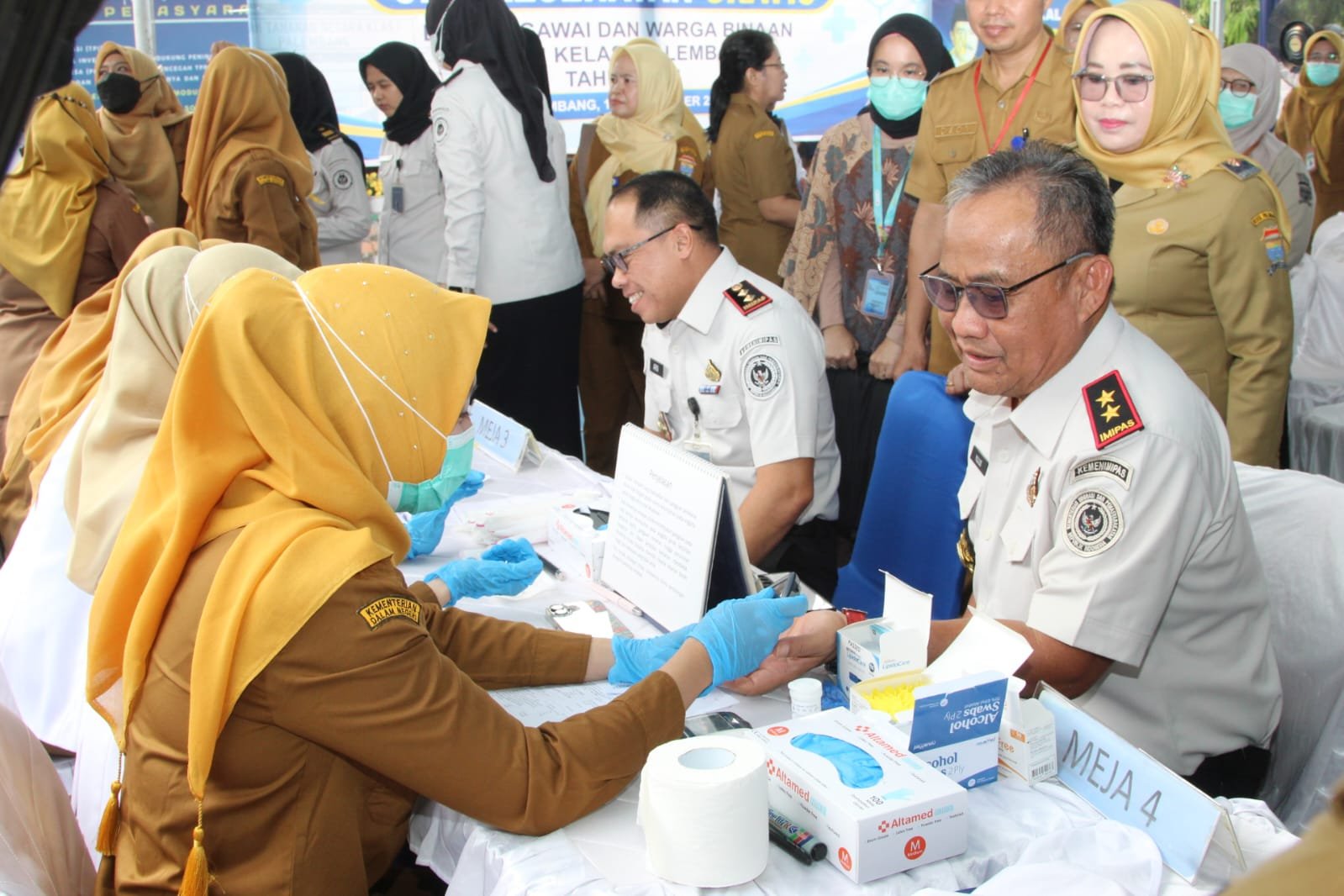 Komitmen Pelayanan Humanis, Rutan Palembang Beri Layanan CKG untuk Warga Binaan