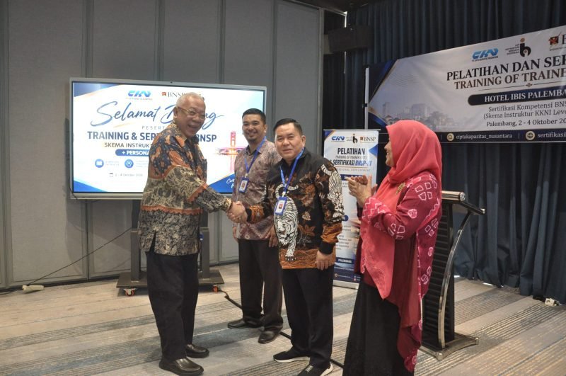 PT Cipta Kapasitas Nusantara (CKN) resmi menggelar Training dan Sertifikasi BNSP Skema Instruktur KKNI Level 4 + Personal Branding di Palembang.