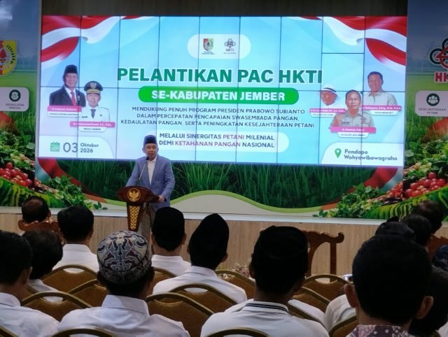 HKTI Jember Dilantik, Gus Fawait Dorong Kolaborasi Perkuat Swasembada Pangan