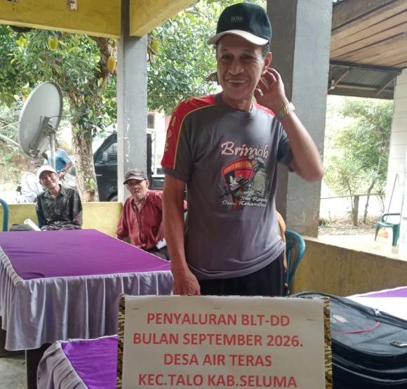 Pemdes Air Teras Salurkan BLT Dana Desa 2026 untuk 11 Warga Kurang Mampu